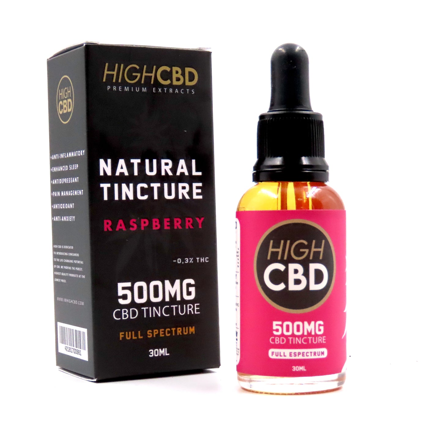 HIGH CBD TINTURA DE RASPBERRY